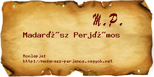 Madarász Perjámos névjegykártya